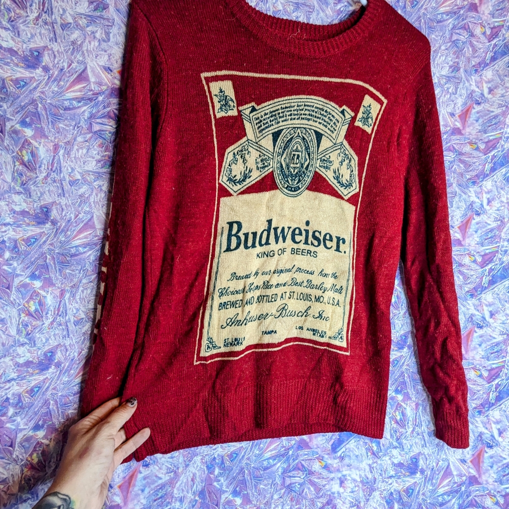 Budweiser Red Sweater for Women